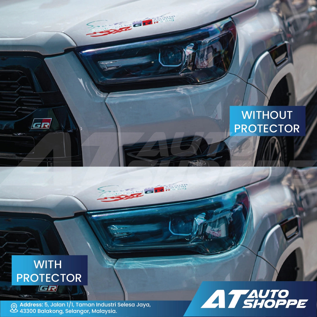 ATP Acrylic Headlamp Cover Protector for Toyota Hilux GR / Revo / Rogue (2020 - Now) [1 Pair]