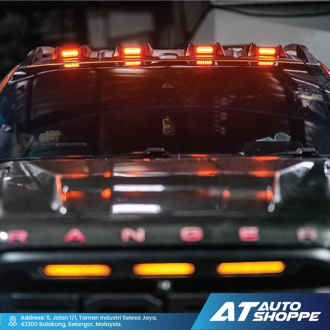 ATP Amber Roof LED Off-Road Light for Ford Ranger Next Gen XLT, Wildtrak, Raptor, & Everest