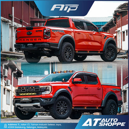 ATP Combat anti wind noise Door Visor for Ford Ranger T9 XLT XLT+, Wildtrak, Stormtrak, Platinum, Everest, Raptor
