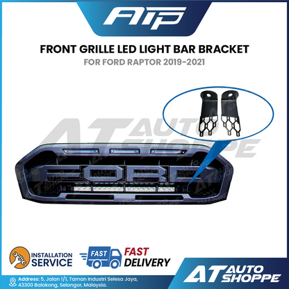 Front Grille LED Light Bar Bracket for Ford Ranger Raptor 2019–2021