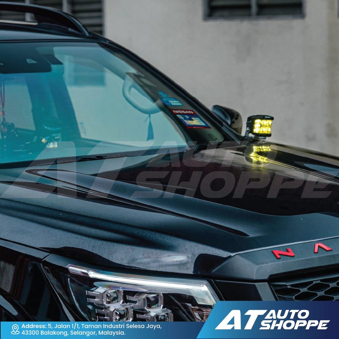 ATP LED Bonnet Mounting Bracket Plug & Play Steel Black Powder Coated