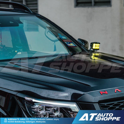 ATP LED Bonnet Mounting Bracket Plug & Play Steel Black Powder Coated