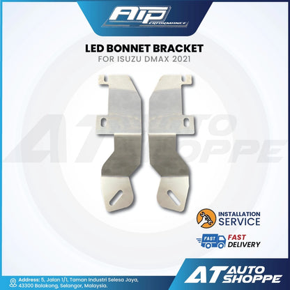 ATP LED Bonnet Mounting Bracket Plug & Play Steel Black Powder Coated