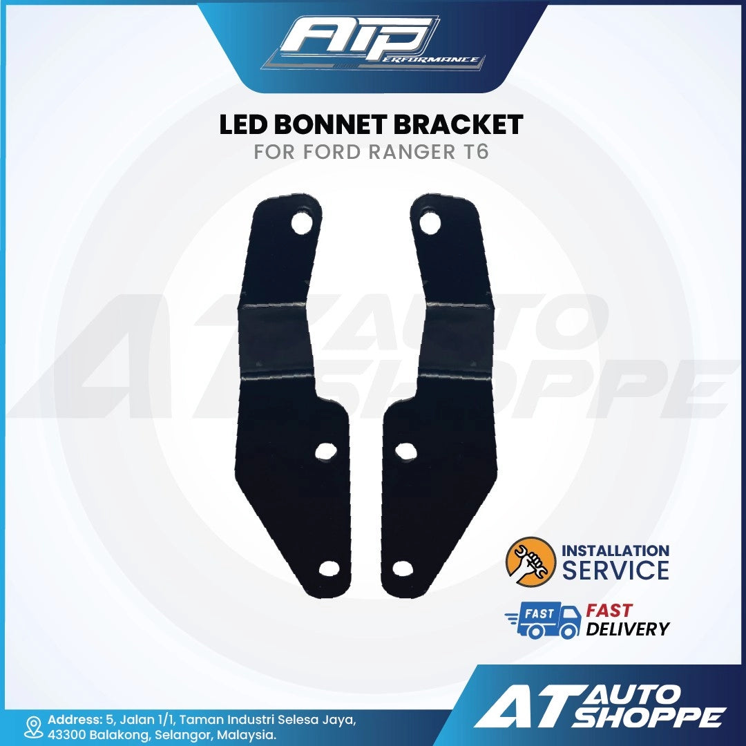 ATP LED Bonnet Mounting Bracket Plug & Play Steel Black Powder Coated