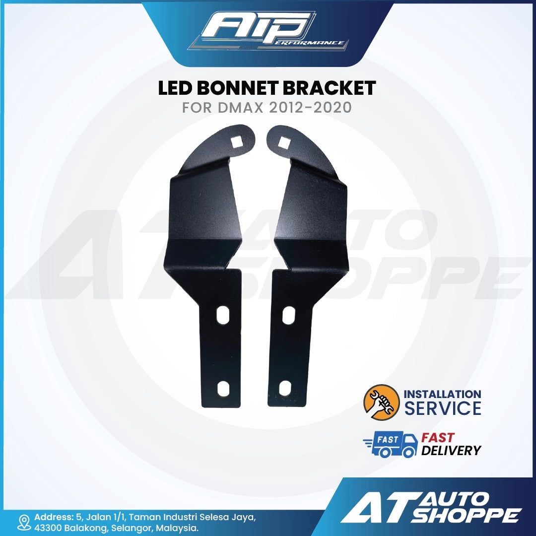 ATP LED Bonnet Mounting Bracket Plug & Play Steel Black Powder Coated