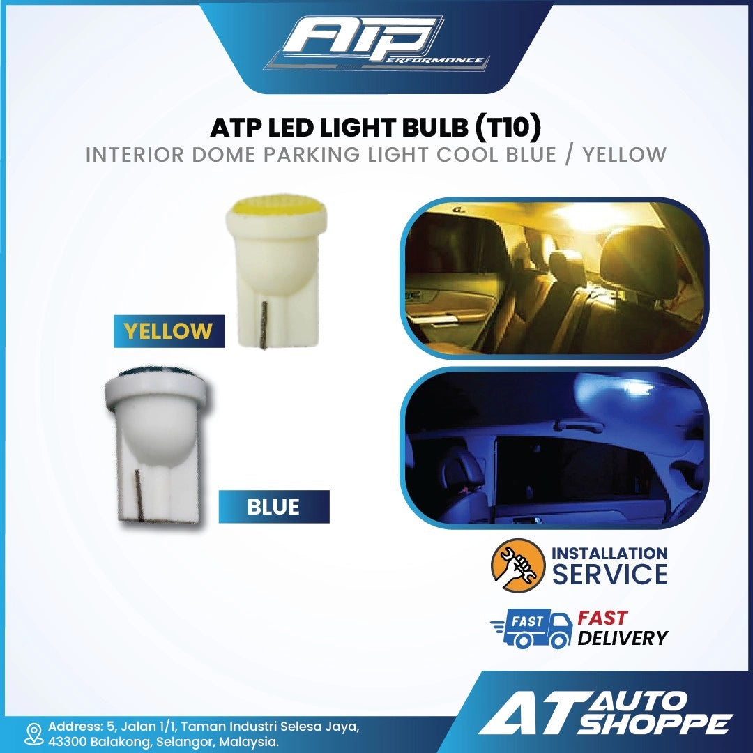 ATP LED Light Bulb (T10) Interior Dome Parking Light Cool Blue/Yellow (1 Piece)