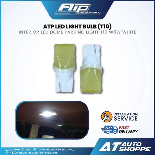 ATP LED Light Bulb (T10) Interior Led Dome Parking Light T10 W5W White (1 Piece)