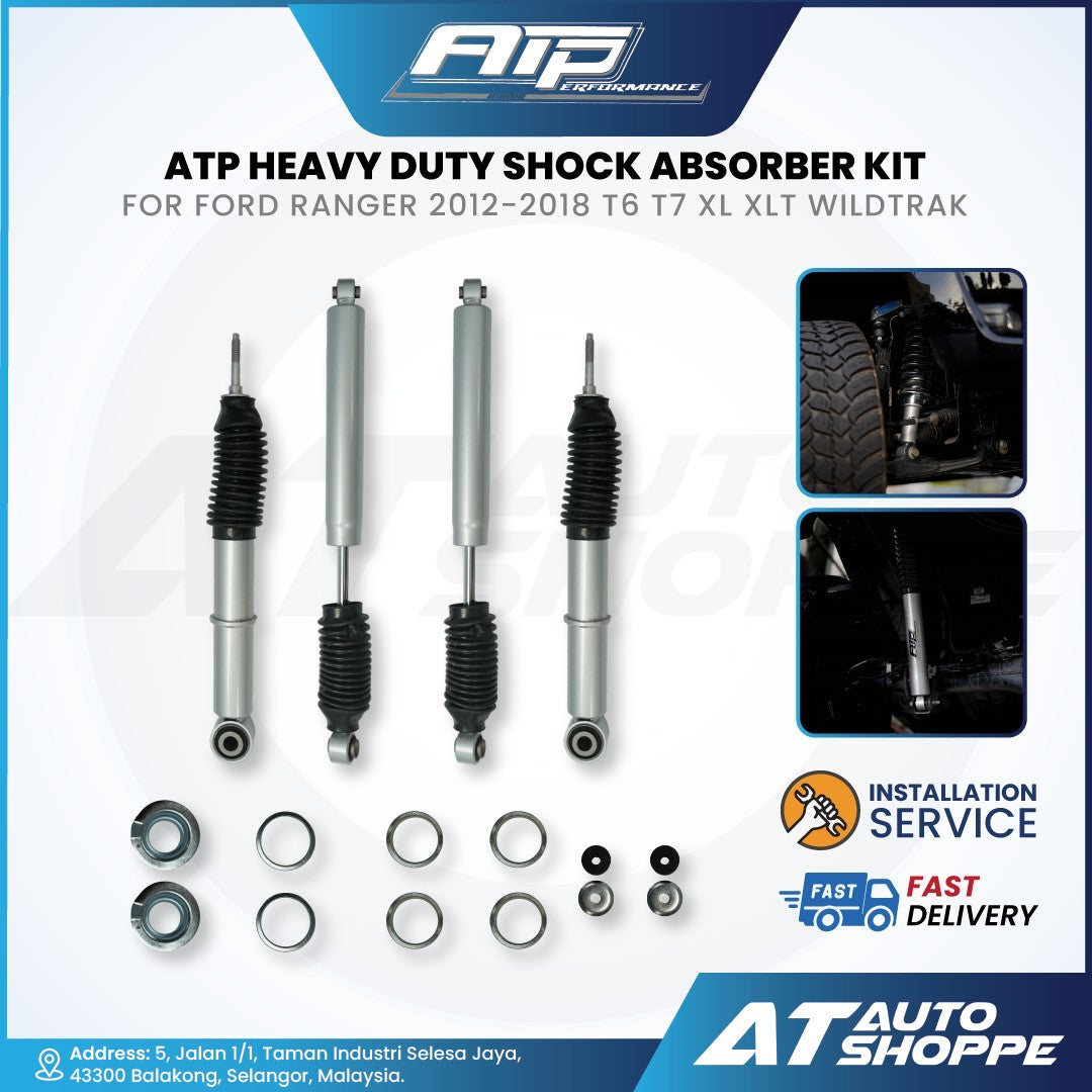 ATP Shock Absorber Kit-Front & Rear Pairs for Ford Ranger 2012-2018 T6 T7 XL XLT Wildtrak