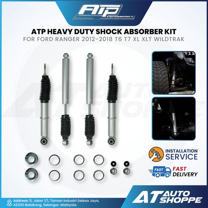ATP Shock Absorber Kit-Front & Rear Pairs for Ford Ranger 2012-2018 T6 T7 XL XLT Wildtrak