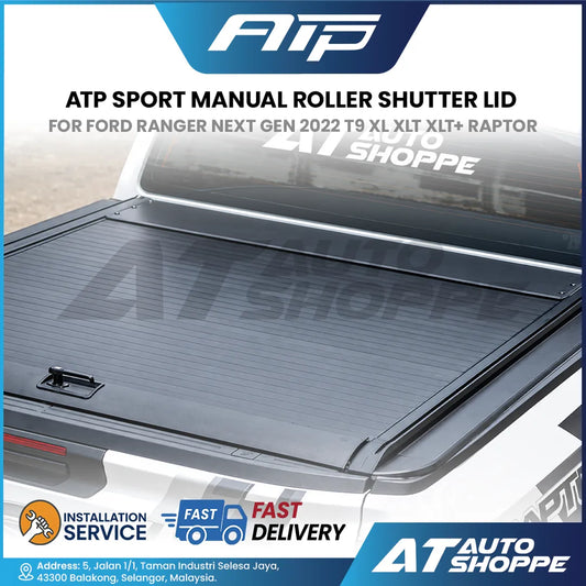 ATP Sport Manual Roller Shutter Lid For Ford Ranger Next Gen 2022 T9 XL XLT XLT+ Raptor