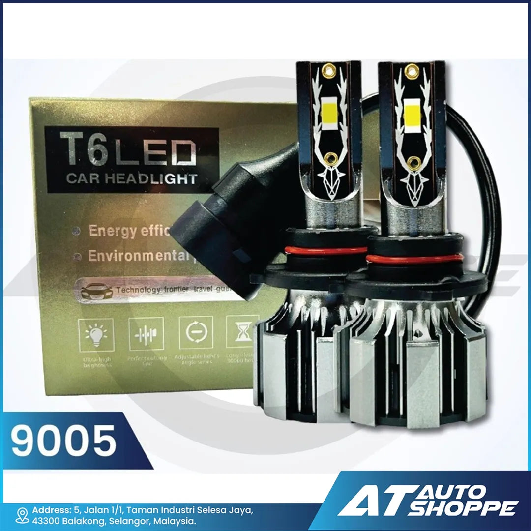 ATP T6 LED Headlight Bulb H1 H3 H4 H7 9005 9006 6000K 110W 16000LM Pair