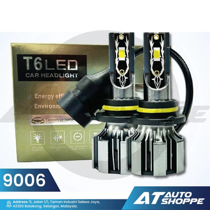 ATP T6 LED Headlight Bulb H1 H3 H4 H7 9005 9006 6000K 110W 16000LM Pair