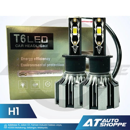 ATP T6 LED Headlight Bulb H1 H3 H4 H7 9005 9006 6000K 110W 16000LM Pair