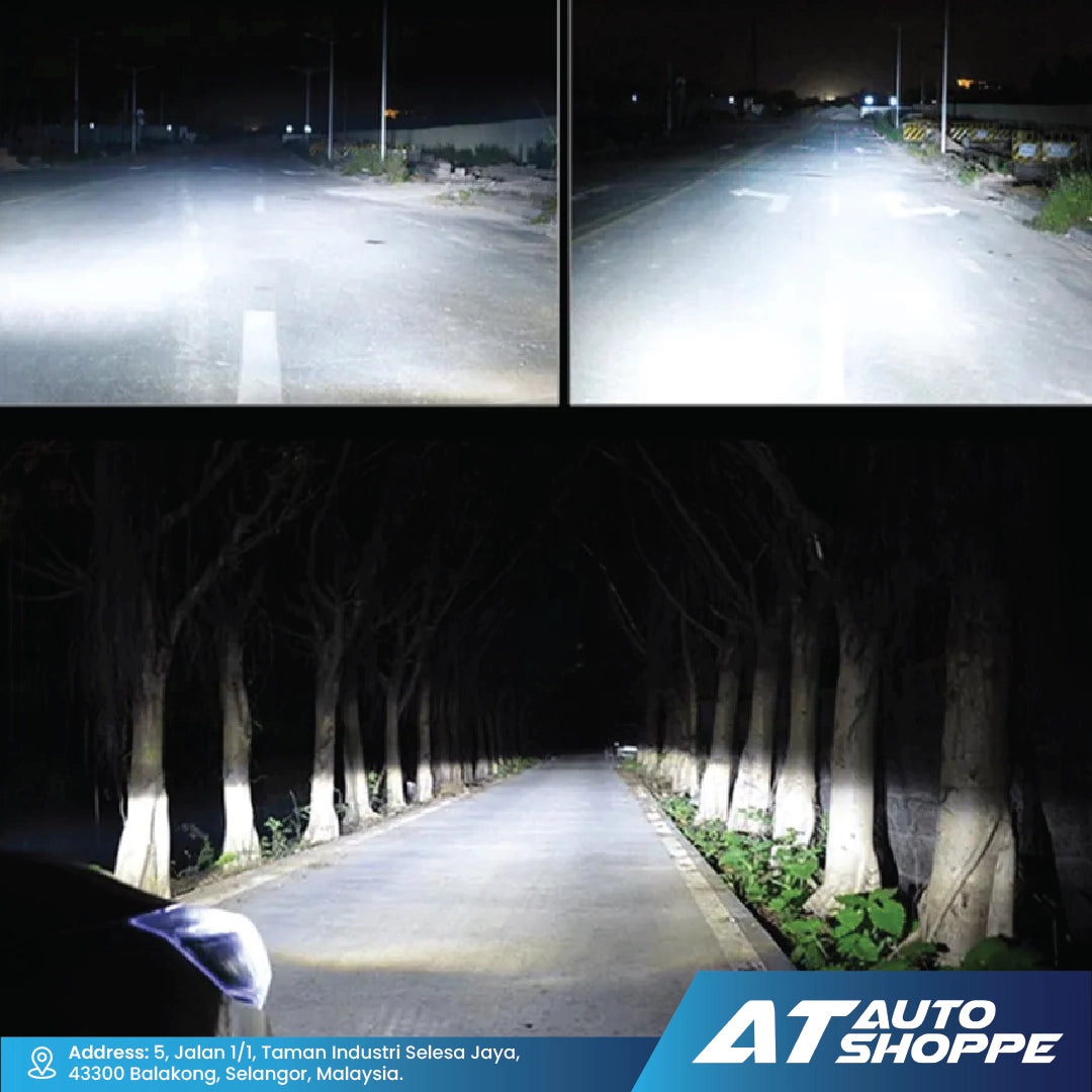 ATP T6 LED Headlight Bulb H1 H3 H4 H7 9005 9006 6000K 110W 16000LM Pair