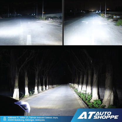 ATP T6 LED Headlight Bulb H1 H3 H4 H7 9005 9006 6000K 110W 16000LM Pair
