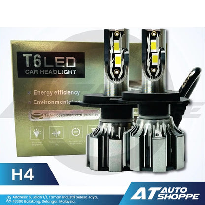 ATP T6 LED Headlight Bulb H1 H3 H4 H7 9005 9006 6000K 110W 16000LM Pair