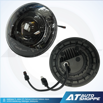 ATP Ultrabeam 7 Inch Projector Headlight Round Light (1 Pair)