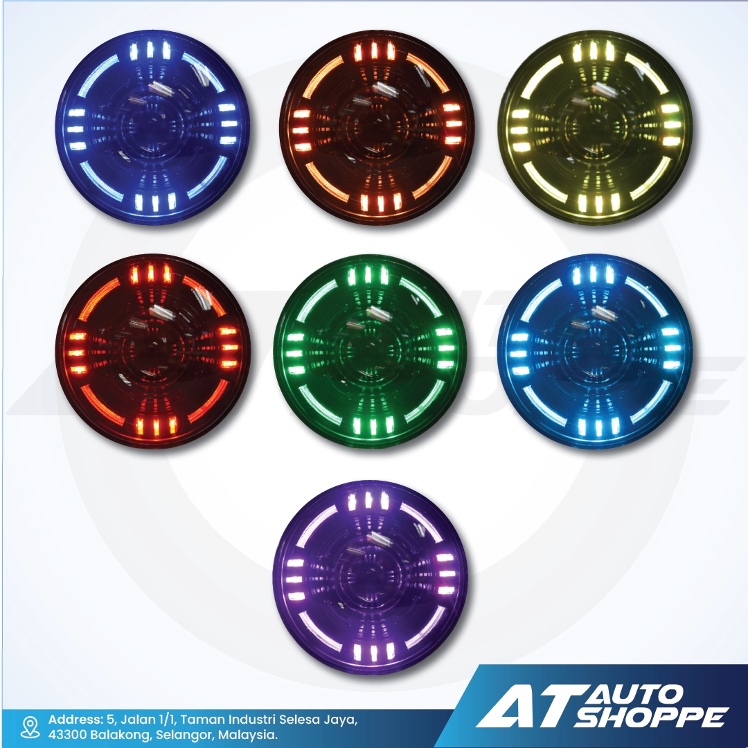 ATP Ultrabeam 7 Inch Projector Headlight Round Light (1 Pair)