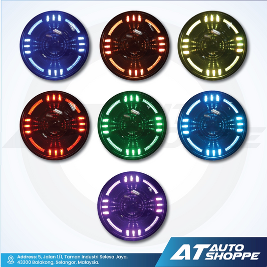ATP Ultrabeam 7 Inch Projector Headlight Round Light (1 Pair)
