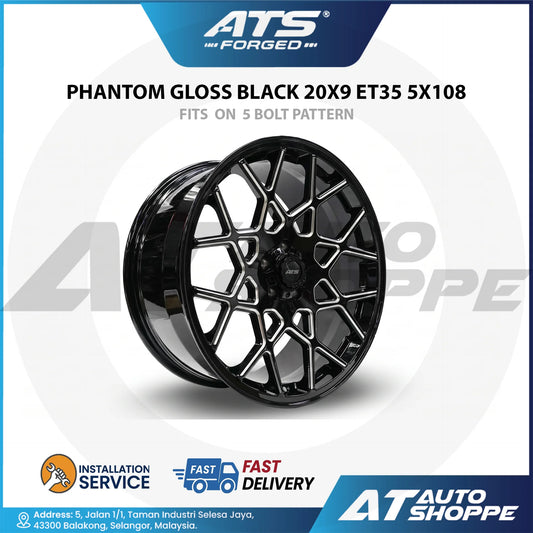 ATS Forged Phantom Gloss Black 20x9 ET35 5x108 (1 piece)