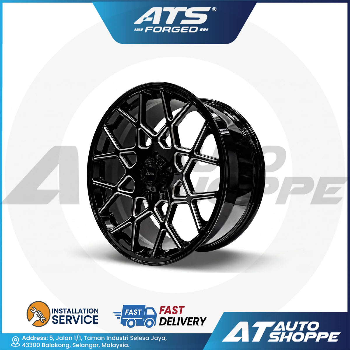 ATS Forged Phantom Gloss Black 20x9 ET35 5x108 (1 piece)