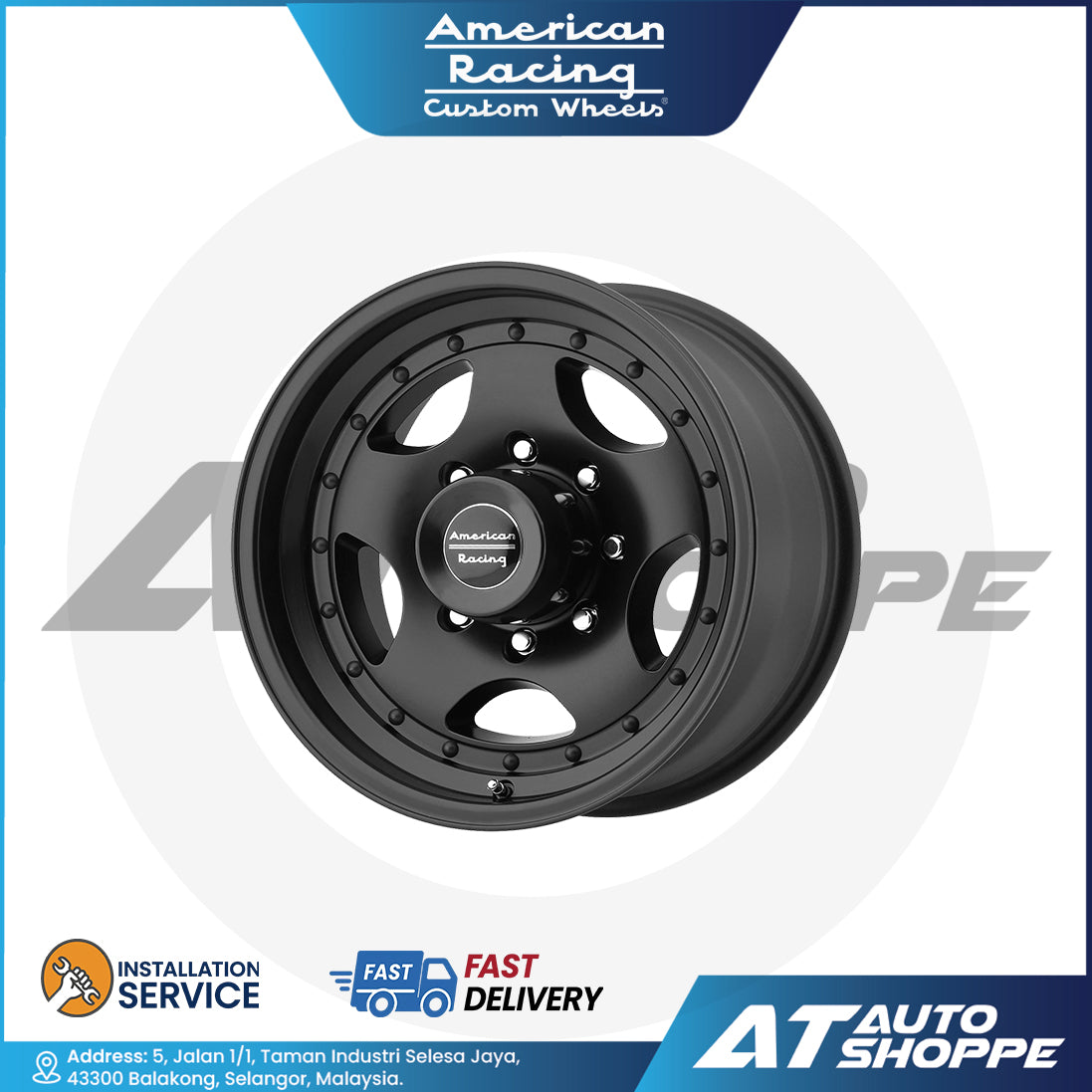 American Racing AR23 - Satin Black 16x8 6x139.7 ET0 (1 Piece)