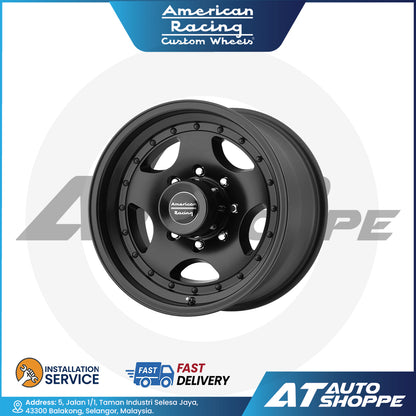 American Racing AR23 - Satin Black 16x8 6x139.7 ET0 (1 Piece)