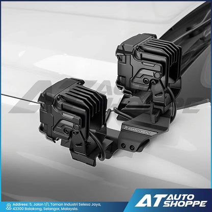 Bahren Point A-Pillar Dual Spotlight Brackets For Ford Ranger Raptor Wiltrak Platinum XLT XLT-Next Gen 2022-Current