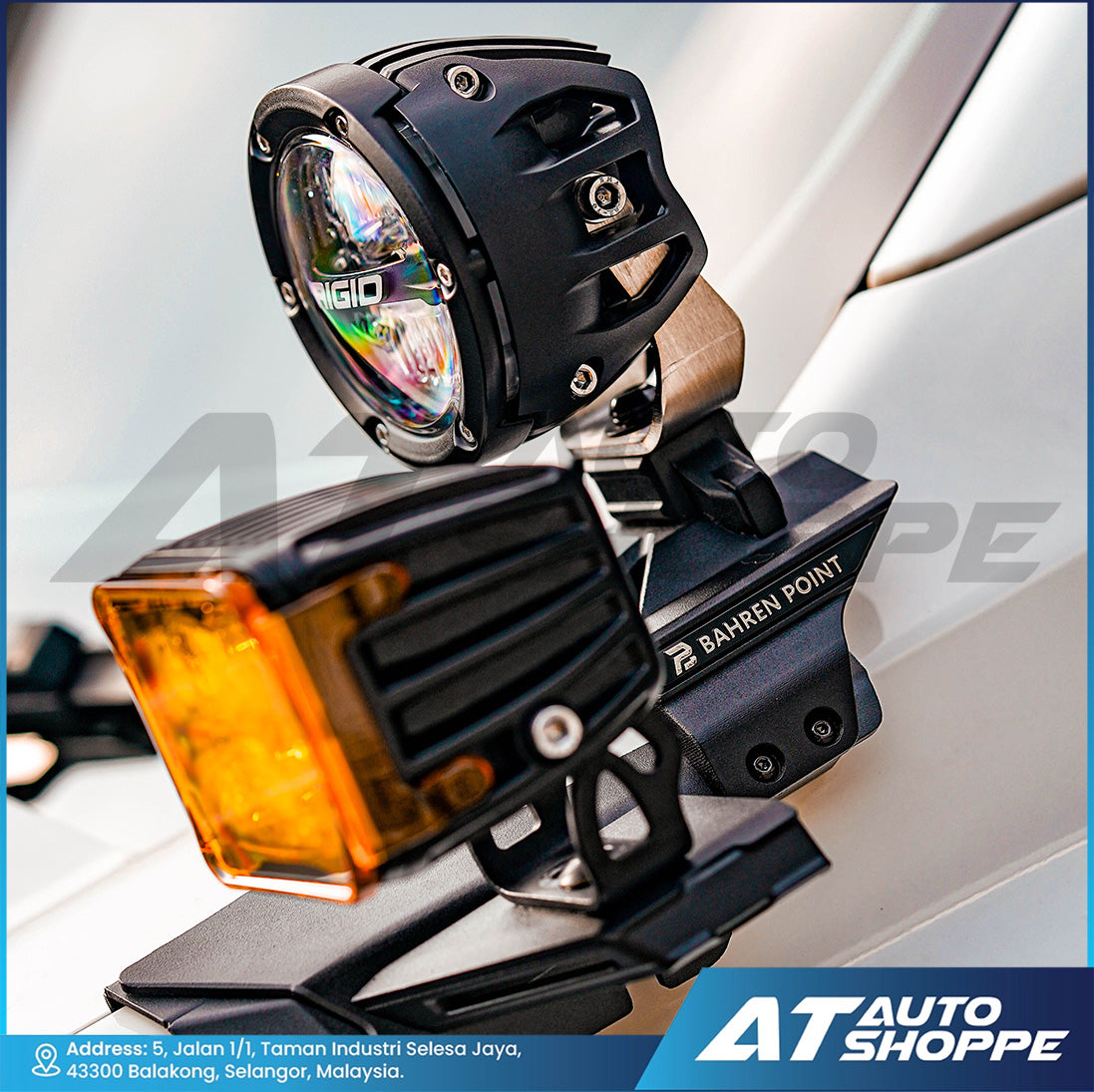 Bahren Point A-Pillar Dual Spotlight Brackets For Ford Ranger Raptor Wiltrak Platinum XLT XLT-Next Gen 2022-Current