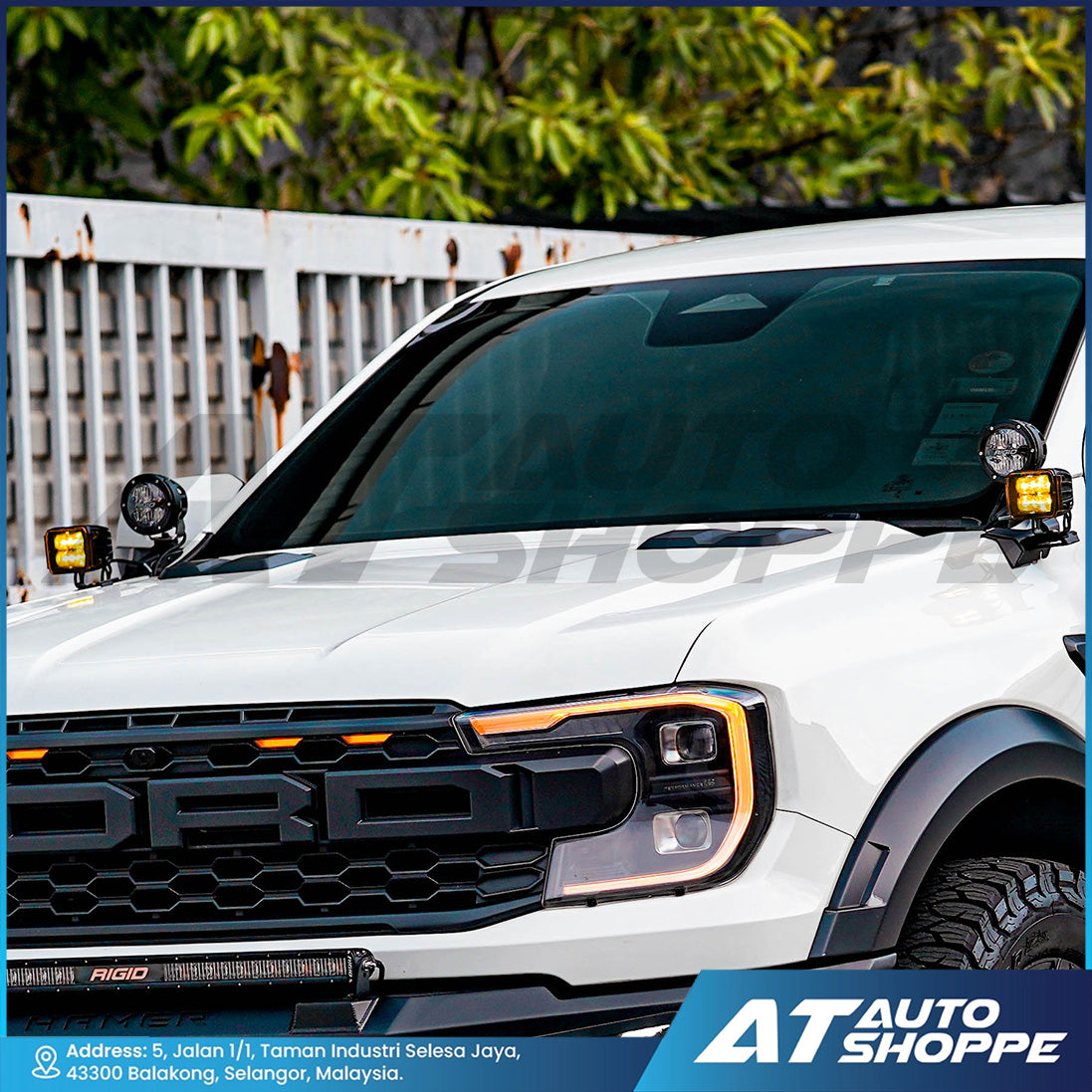 Bahren Point A-Pillar Dual Spotlight Brackets For Ford Ranger Raptor Wiltrak Platinum XLT XLT-Next Gen 2022-Current