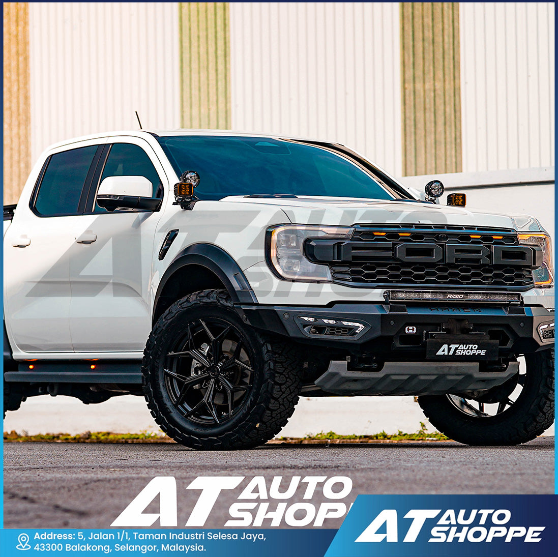 Bahren Point A-Pillar Dual Spotlight Brackets For Ford Ranger Raptor Wiltrak Platinum XLT XLT-Next Gen 2022-Current