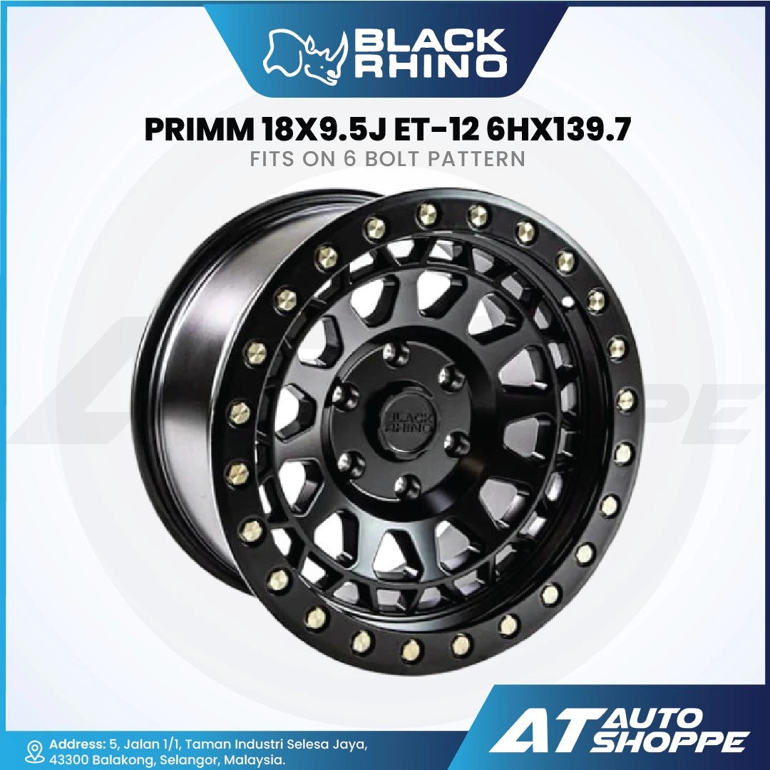 Black Rhino Primm-Matte Black Wheel (1 Piece)