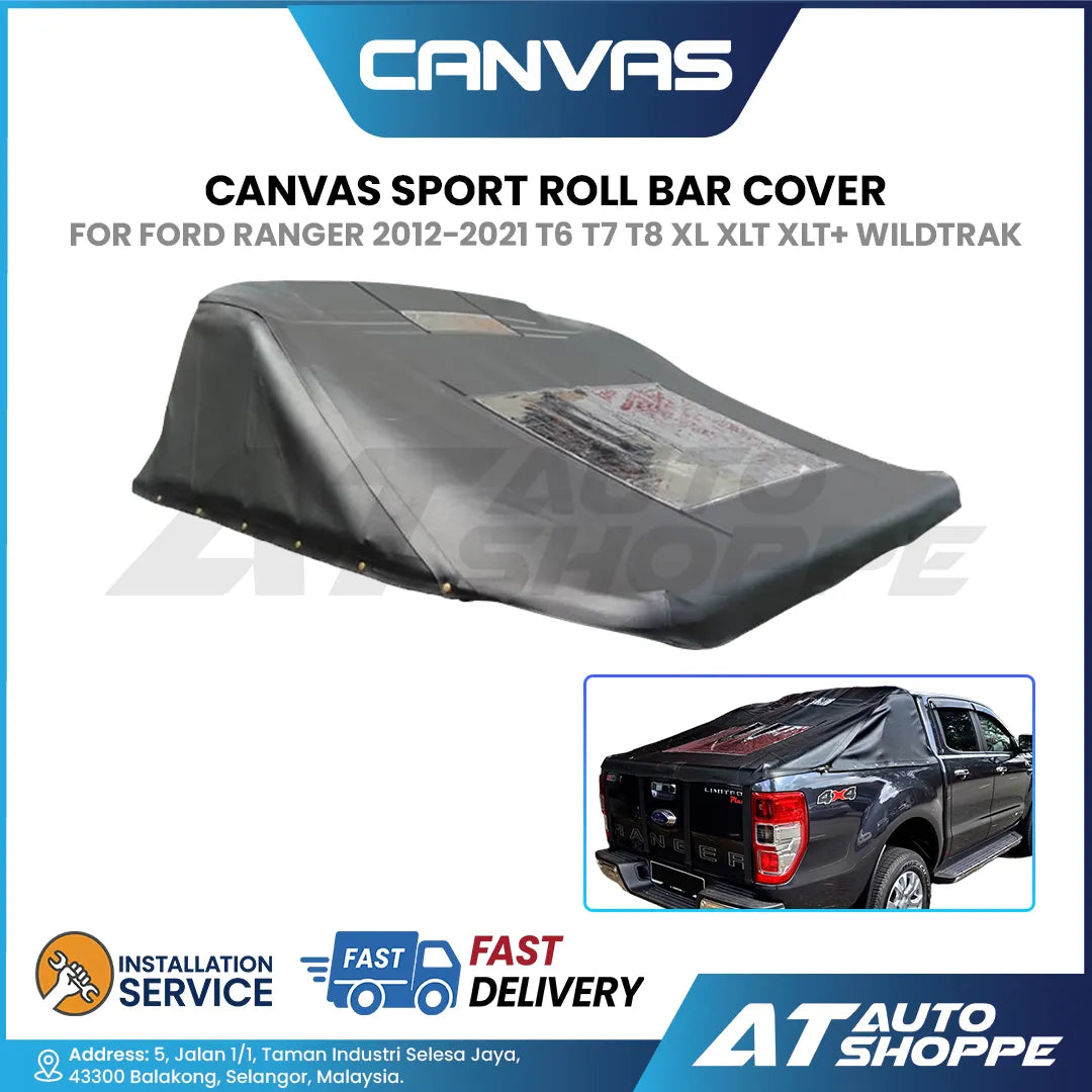 Canvas Sport Roll Bar Cover For Ford Ranger 2012-2021 T6 T7 T8 XL XLT XLT+ Wildtrak