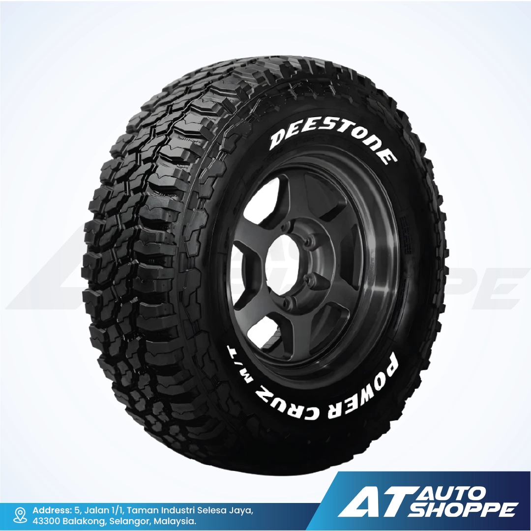 Deestone tire with tread pattern on a white background