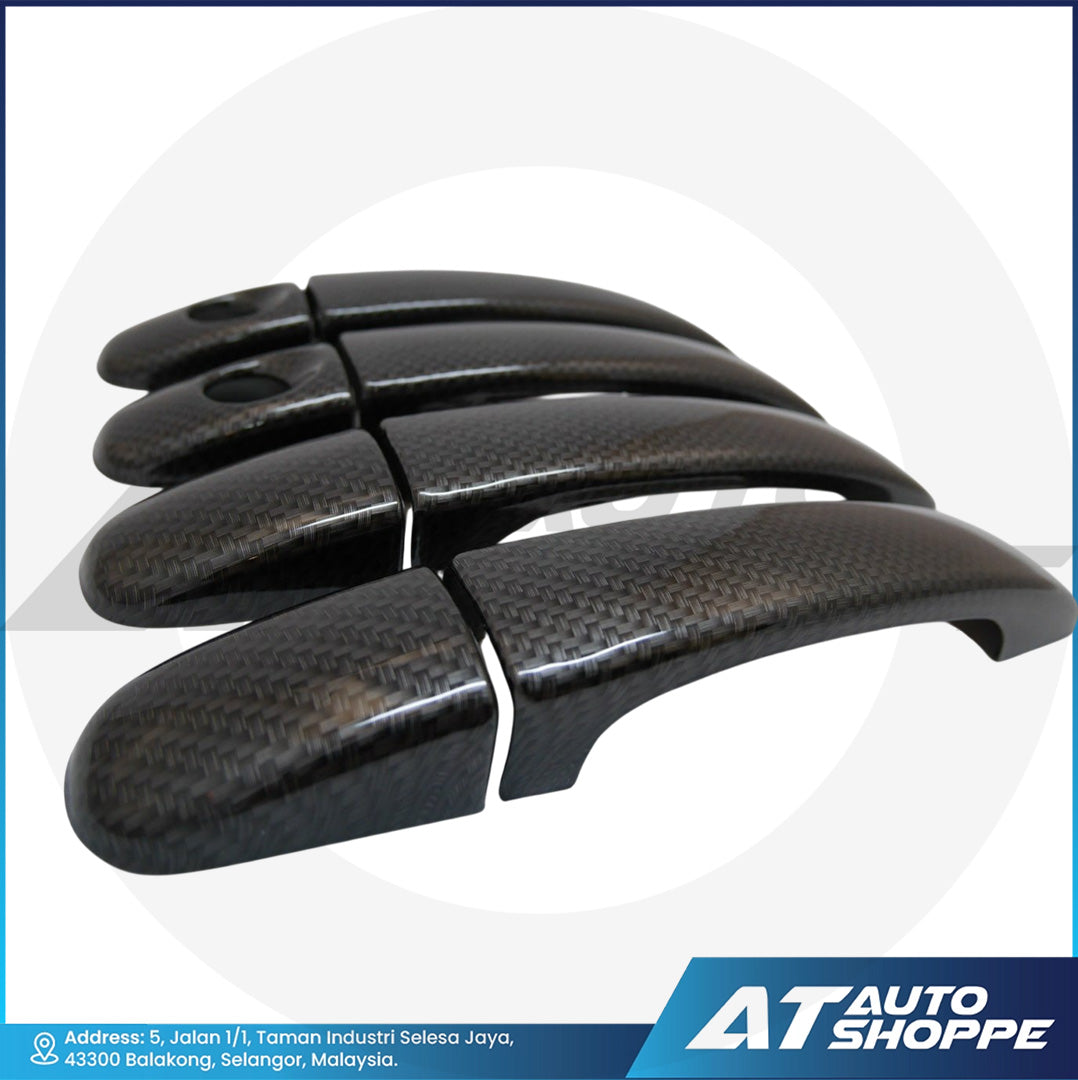 Door Handle Cover Guard Carbon Fiber For Ford Ranger T6 T7 T8 2012-2021 (Made in Thailand)