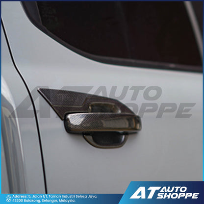 Door Handle Cover Guard Carbon Fiber For Ford Ranger Next Gen 2023 T9 XLT XLT+ Wildtrak Raptor (Made in Thailand)