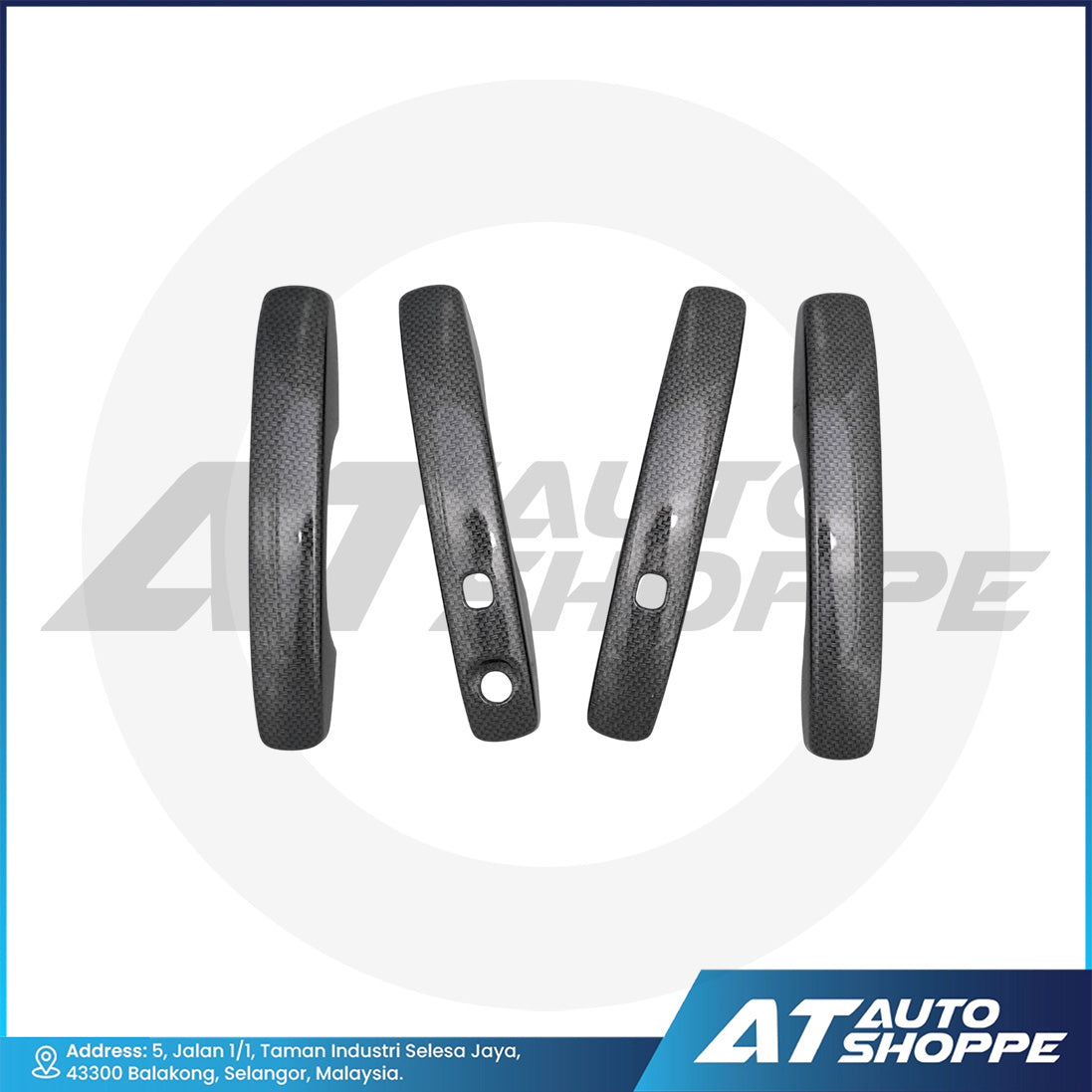 Door Handle Cover Guard Carbon Fiber For Ford Ranger Next Gen 2023 T9 XLT XLT+ Wildtrak Raptor (Made in Thailand)