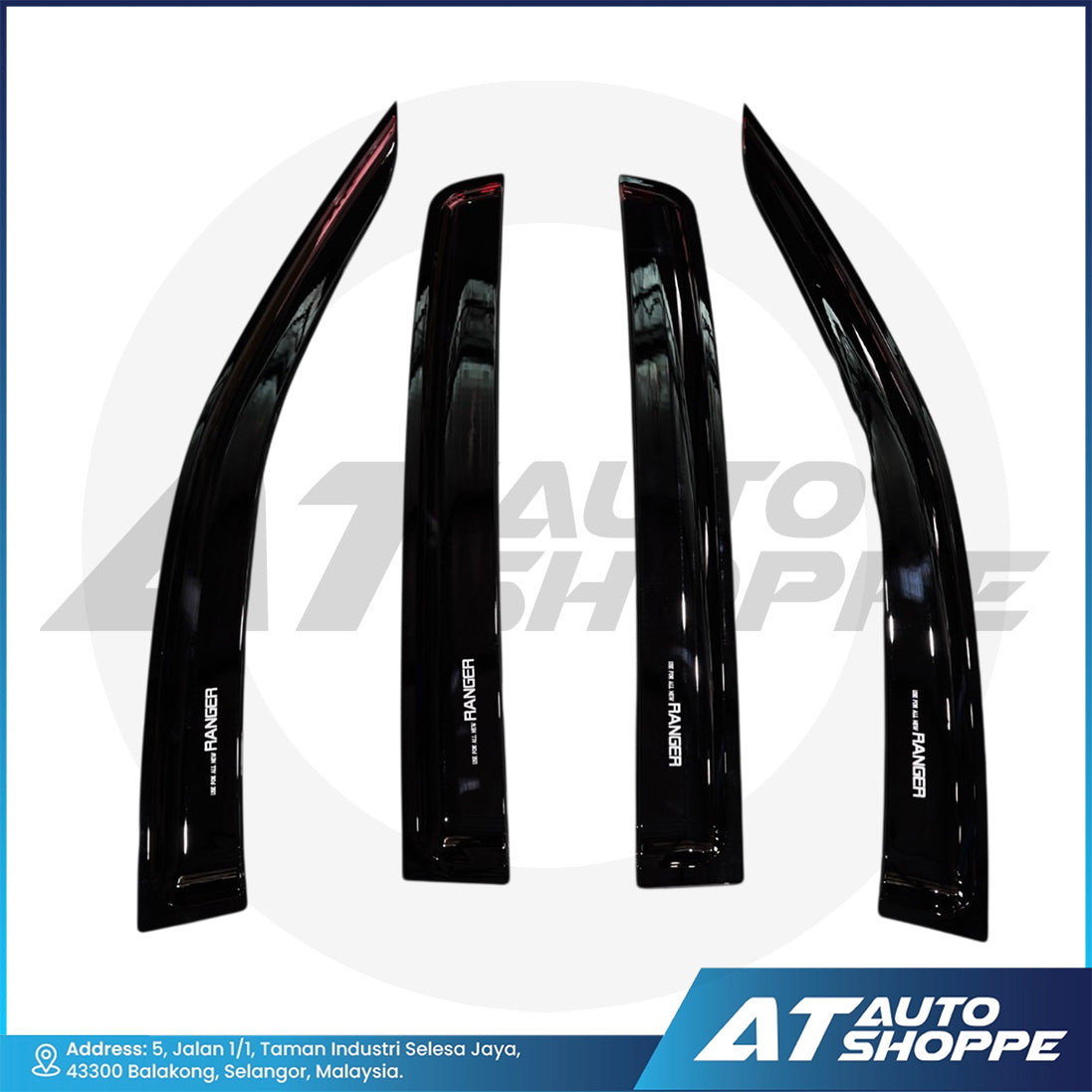 Door Visor Ford Ranger Next Gen 2023 T9 XL XLT XLT+ Wildtrak Platinum Raptor