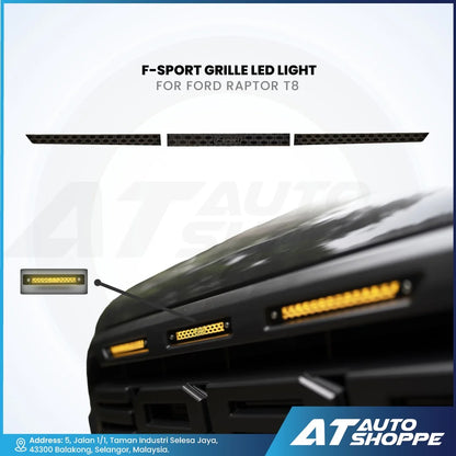 F-Sport Grille LED Light Amber For Ford Ranger Raptor 2019-2021 2.0 Bi-Turbo