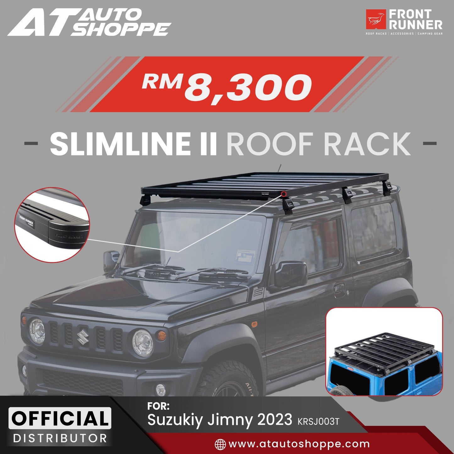 Front Runner Slimline II Roof Rack for Suzuki Jimny (2018–Current)