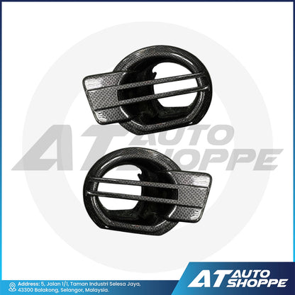 Foglamp Cover Guard Carbon Fiber For Ford Ranger 2012-2015 T6 XL XLT Wildtrak