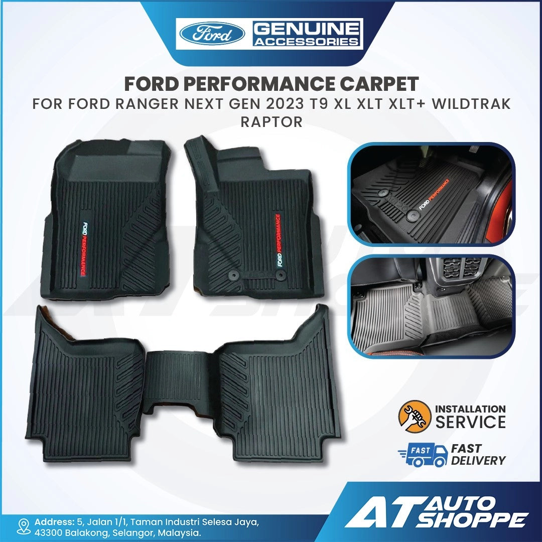 Ford Performance Carpet Floor Mats for Ford Ranger Next Gen 2023-Current
