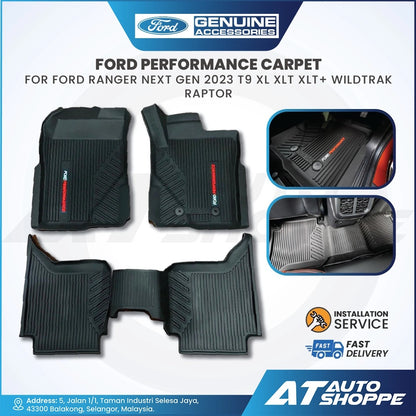 Ford Performance Carpet Floor Mats for Ford Ranger Next Gen 2023-Current