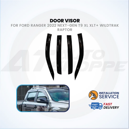 Ford Ranger Next Gen T9 2022-Current ABS Black Exterior Guard Covers