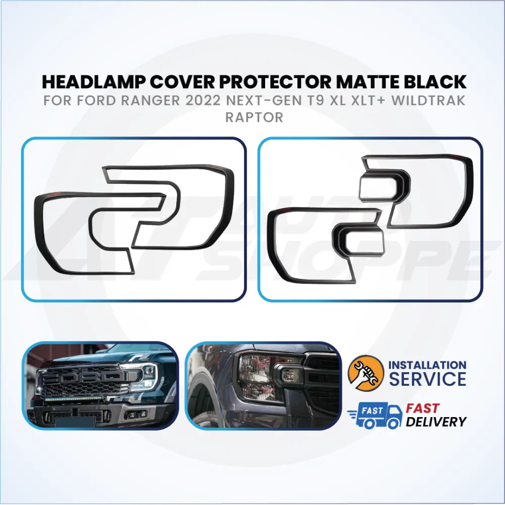 Ford Ranger Next Gen T9 2022-Current ABS Black Exterior Guard Covers