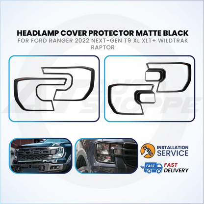Ford Ranger Next Gen T9 2022-Current ABS Black Exterior Guard Covers
