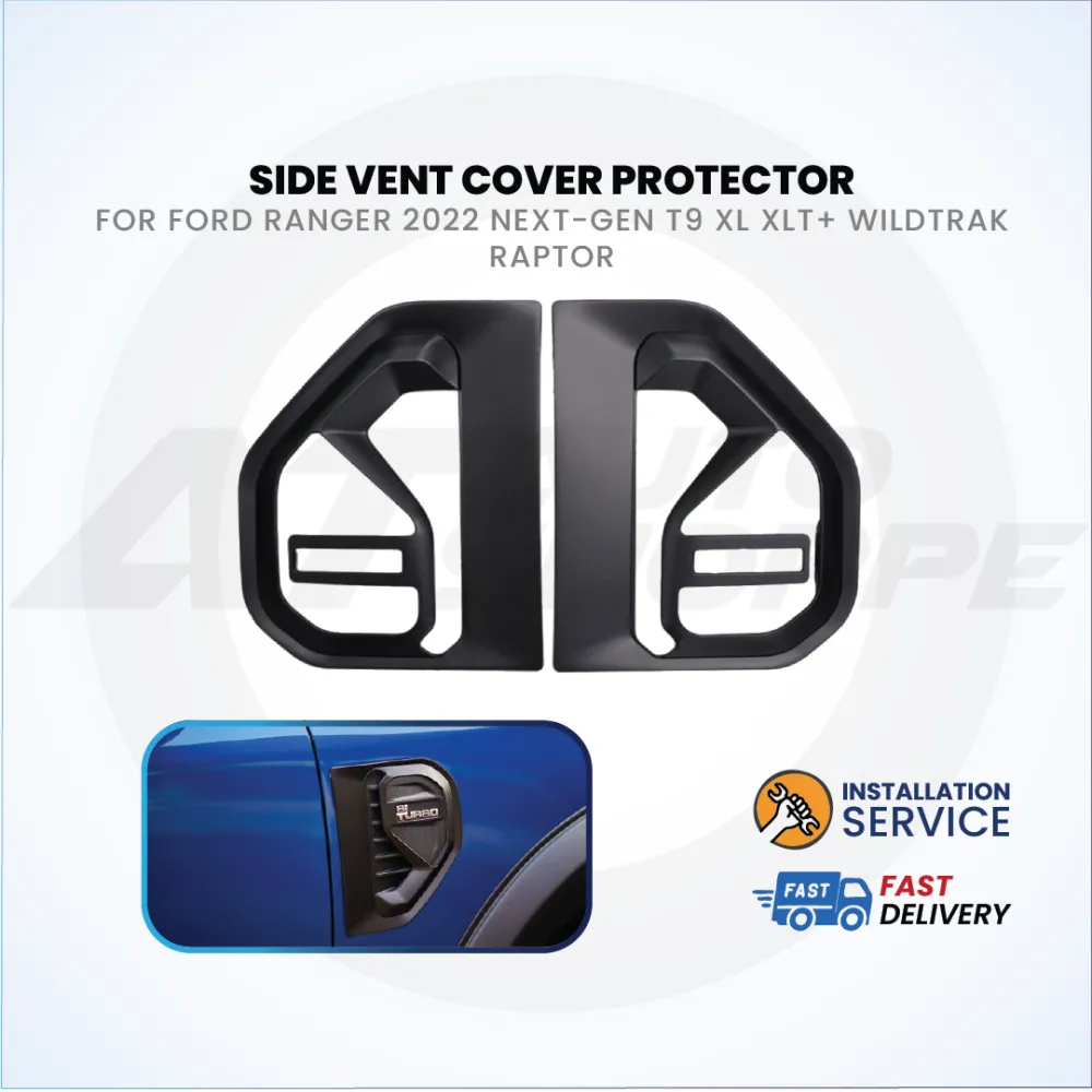 Ford Ranger Next Gen T9 2022-Current ABS Black Exterior Guard Covers