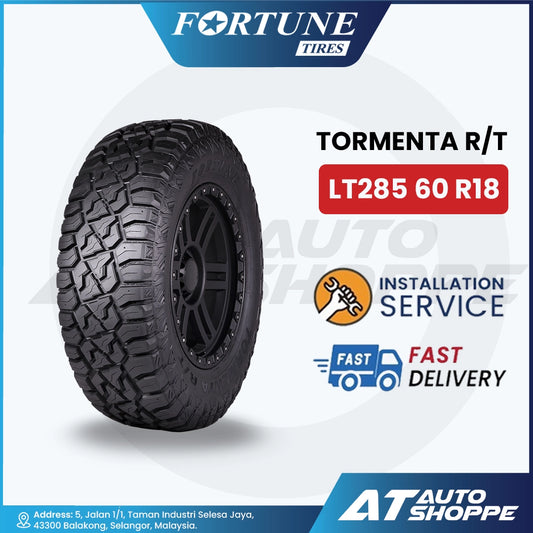 Fortune Tormenta R/T Rugged Terrain Tyre LT 265/60R18 LT285/60R18 (1 Tire)