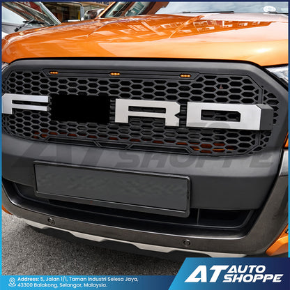 Front Grille With Honeycomb LED For Ford Ranger 2015-2018 T7 XL XLT Wildtrak