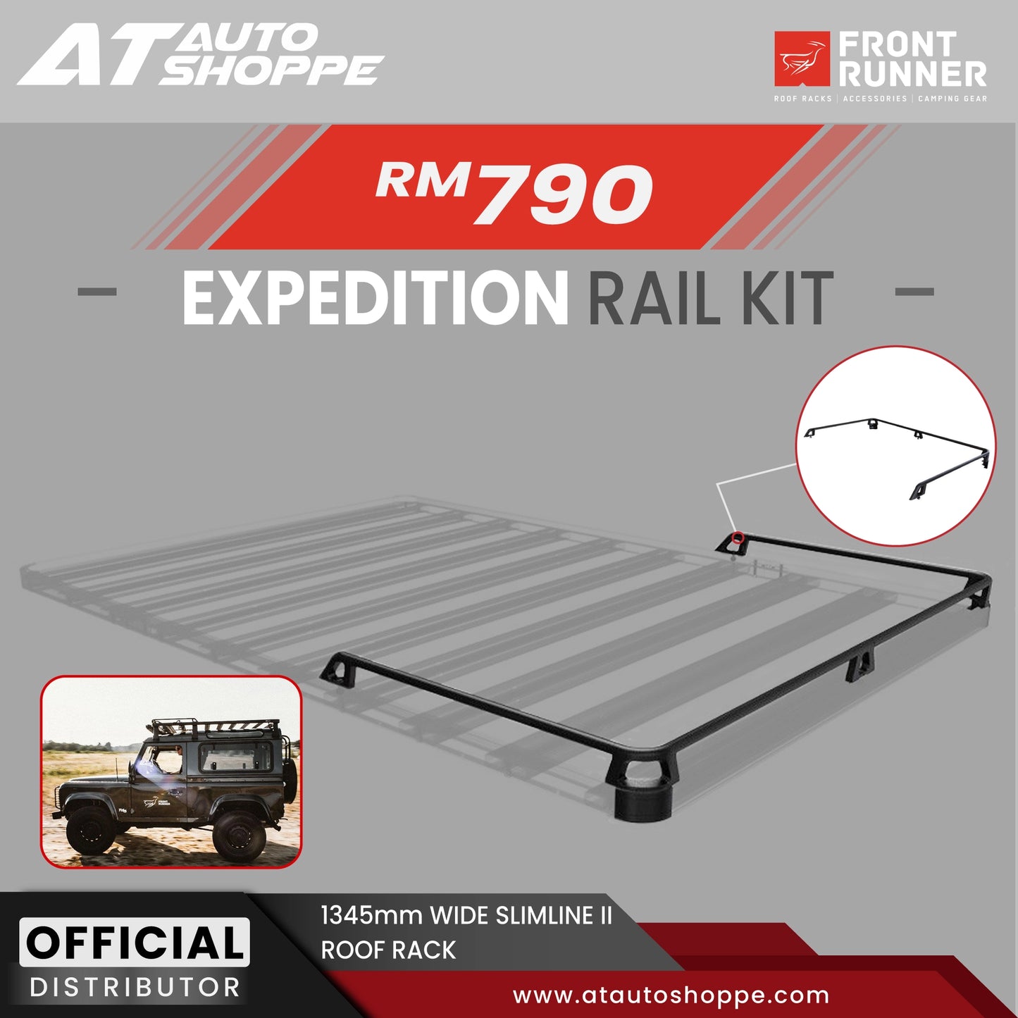 Front Runner Expedition Rail Kit-1345MM (W) Rack